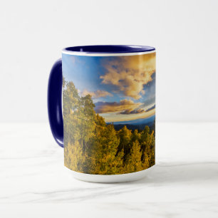 Caneca Papais noeis Fe Floresta Nacional ao Sunset no out
