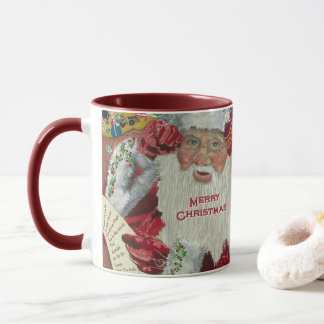 Caneca Papais noeis Feriados Mug "Checking It Twice" Arte