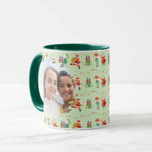 Caneca Papais noeis Festivos E Mug De Foto Elf - Presente