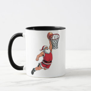 Caneca Papais noeis jogando basquete no esporte amantes