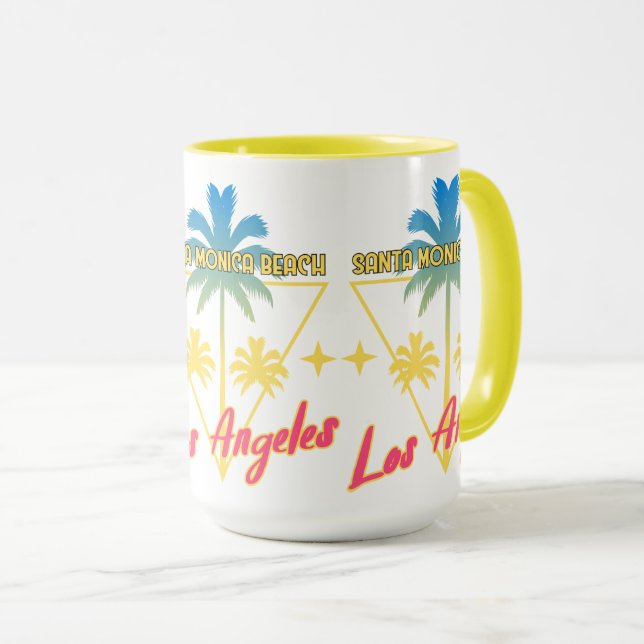 Caneca Papais noeis Monica Beach Los Angles (Frente Esquerda)