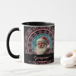 Caneca Papais noeis Retro Personalizados Pinkmas Floral M