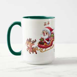 Caneca Papais noeis Sleigh Ride Festive Christmas Gift fo