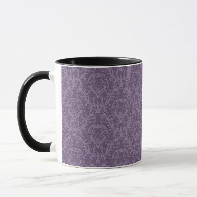 Caneca Papel de parede floral roxo 2 (Esquerda)