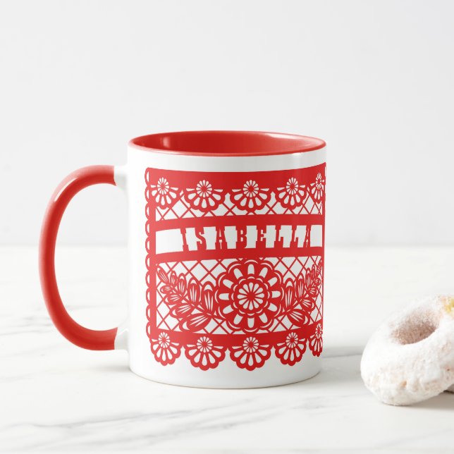 Caneca Papel personalizado Picado (Com Donut)