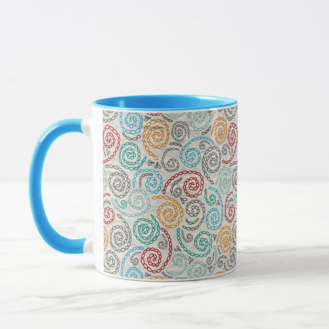 Caneca Papel rumpled rico do bordado (Esquerda)