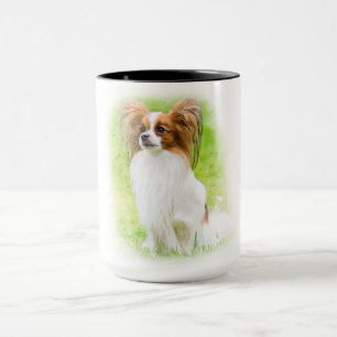 Caneca papillon, papilão, papillon, papillon, cão-papão,