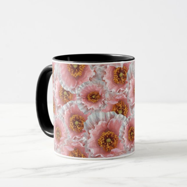 Caneca papoila rosa (Frente Esquerda)