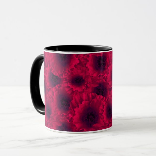 Caneca Papoulas vermelhas (Frente Esquerda)