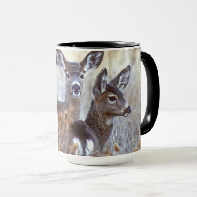Caneca Par de Cervos-Mula Selvagens | Califórnia (Frente Esquerda)