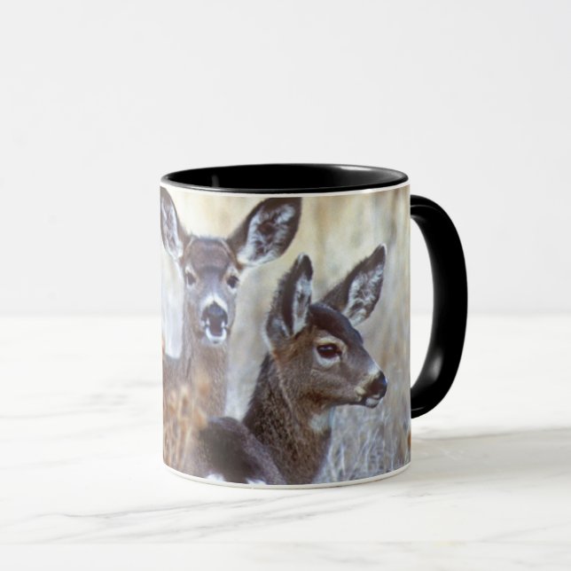 Caneca Par de Veados-Mula Selvagens | Califórnia (Frente Esquerda)