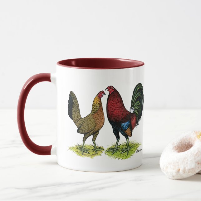 Caneca Par Gamefowl (Com Donut)