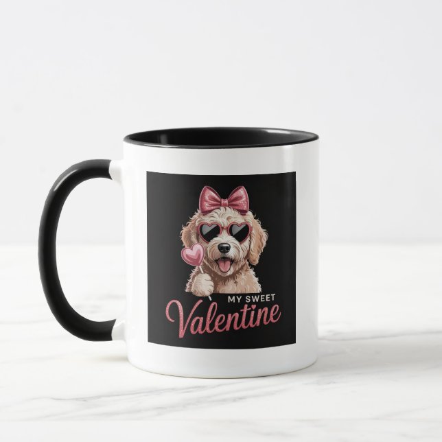 Caneca para Amante de Cachorro Schnauzer Fofo (Esquerda)