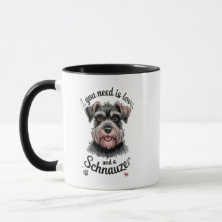 Caneca para Amante de Cachorro Schnauzer Fofo