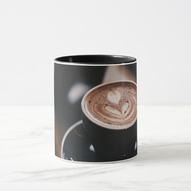 Caneca para Amante de Café – Design de Xícara de C (Centro)