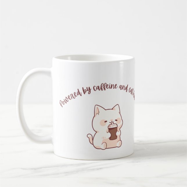 Caneca para Amante de Gato Engraçado – Xícara de C (Esquerda)
