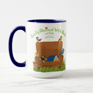 Caneca para Amante de Pássaros-Café-Leitor de Livr