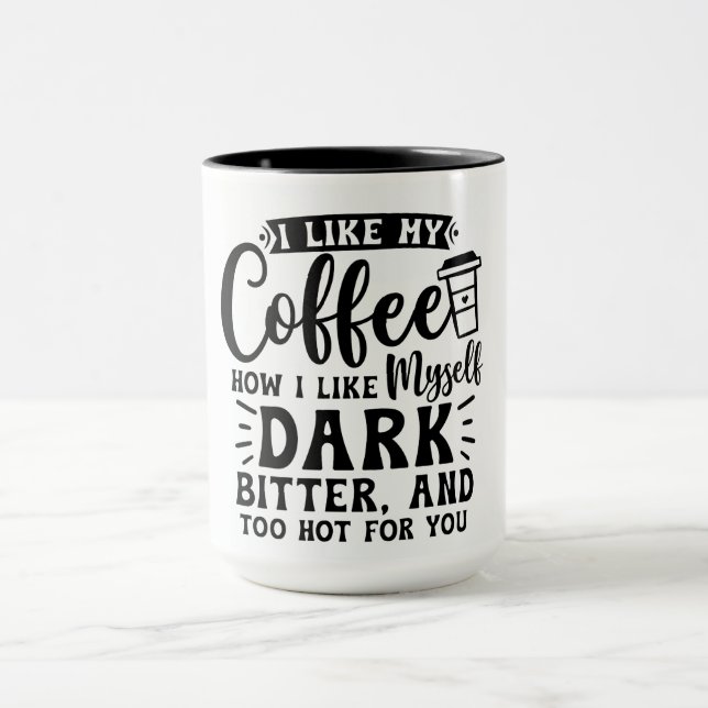 Caneca para Amantes de Café Ousados e Ardentes (Centro)