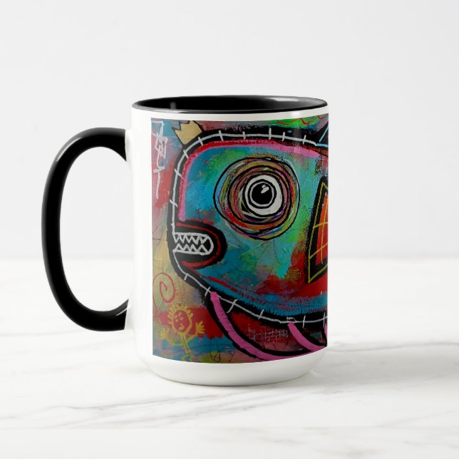 Caneca para Bebida de 450ml "Bolhas" (Esquerda)