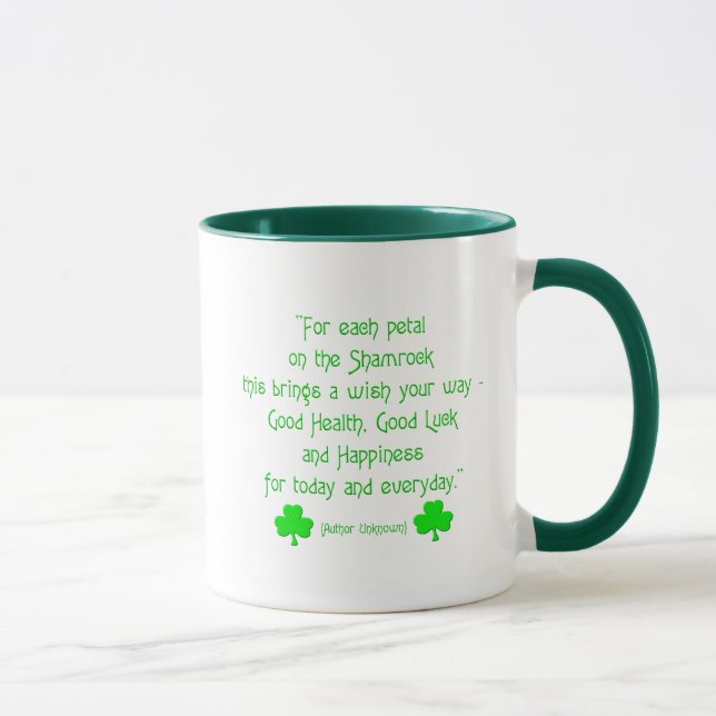 Caneca Para cada pétala no shamrock... (Direita)