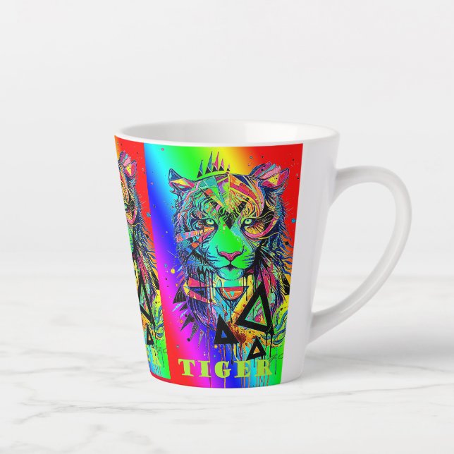 Caneca para café latte/Tigres (Direita)