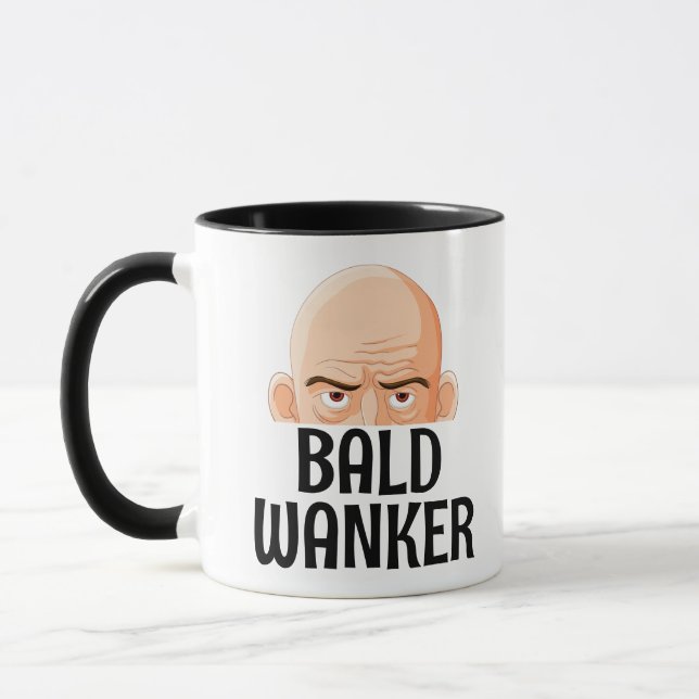 Caneca para careca idiota, presente de Natal para  (Esquerda)