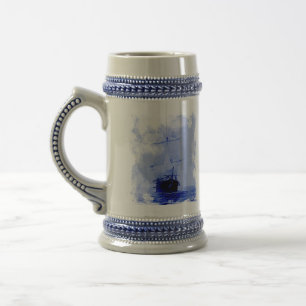 Caneca para cerveja cerâmica do navio de navigaç