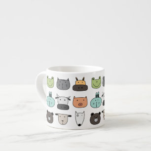 Caneca para Crianças Pequenas - Rostos de Animais