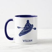 Para Kayakers Marinho Personalizado Blue Kayak