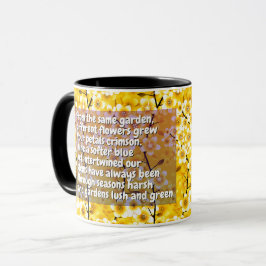 Caneca Para Minha Irmã Poem Gift (Nome e Monograma) Flora