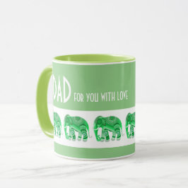 CANECA PARA O PAI COM ELEFANTES VERDES LEGAIS
