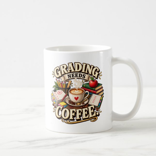 Caneca para Professor de Café para Corrigir (Direita)