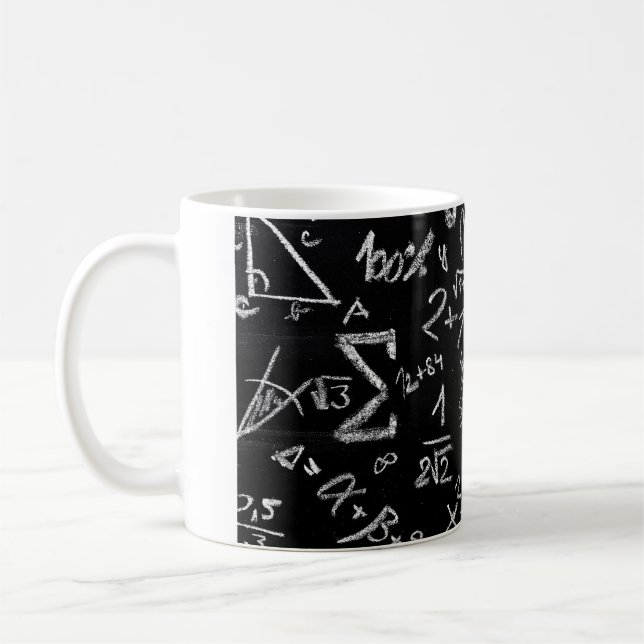 caneca para professor de matemática, matemática, e (Esquerda)