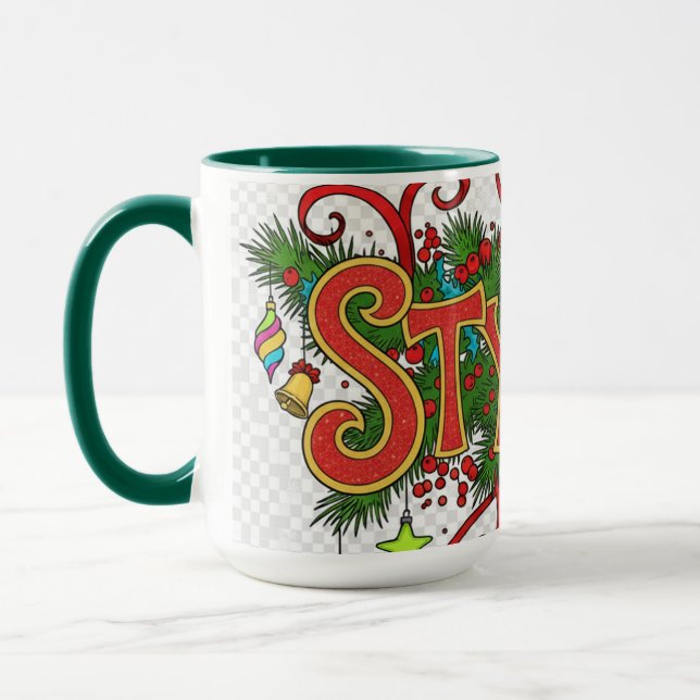 Caneca para Profissionais de Beleza Festivos - Est (Esquerda)