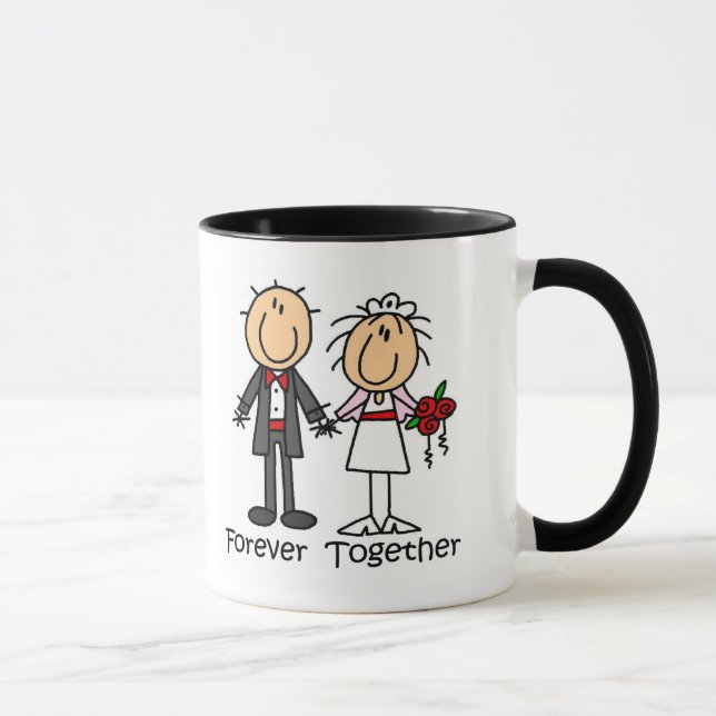 Caneca Para sempre junto t-shirt e presentes (Direita)