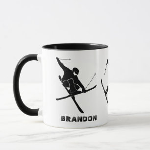 Caneca Para Skiers Ski Tricks Personalizados
