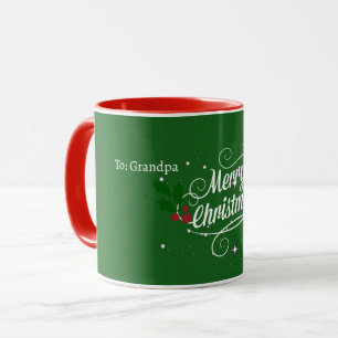 Caneca Para: Vovô, Feliz Natal,
