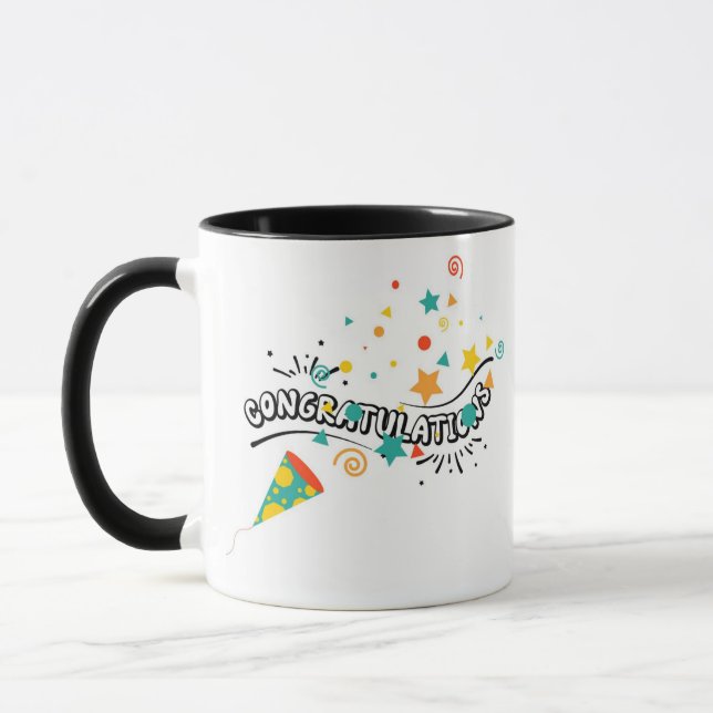Caneca Parabéns com Confetti (Esquerda)
