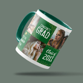 Caneca Parabéns pelo Formando 2025 Photo Gift Green