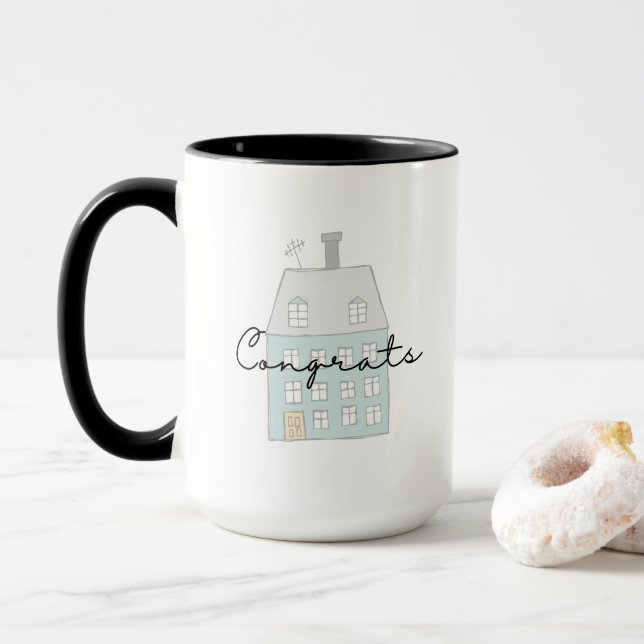 Caneca Parabéns pelo seu novo Mug doméstico (Com Donut)