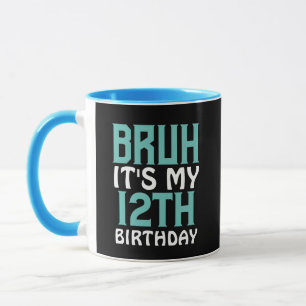 Caneca Paraíso Personalizado Engraçado Bruh É Meu Anivers