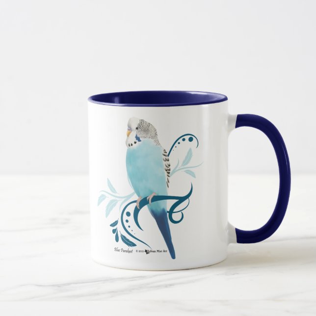 Caneca Parakeet azul (Direita)
