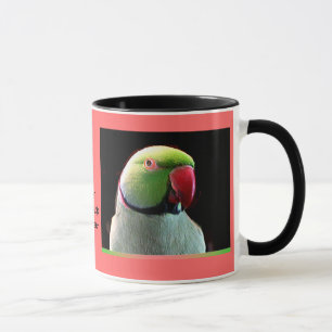 Caneca Parakeet de Ringneck do indiano