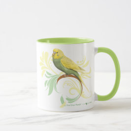 Caneca Parakeet verde Pastel