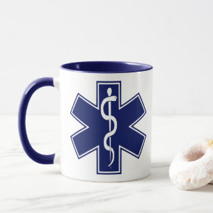 Caneca Paramédico EMT EMS Cross c/ Cores Personalizadas