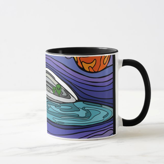 Caneca Paranormal de UFO UAP da nave de alienígena (Direita)