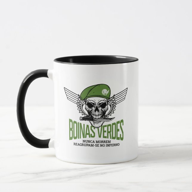 Caneca Paraquedista Verde de Beret Português (Esquerda)