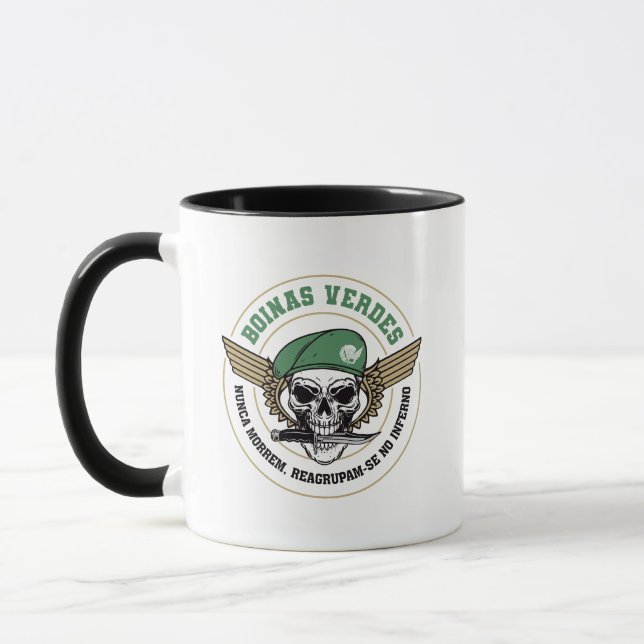 Caneca Paraquedista Verde de Beret Português (Esquerda)