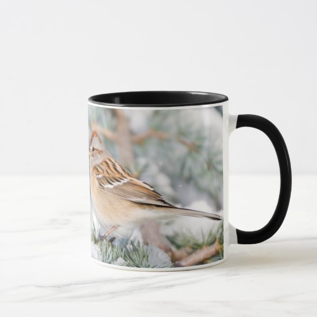 Caneca Pardal da Árvore Americano no inverno (Direita)