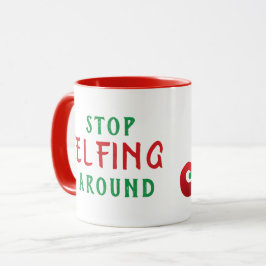 Caneca Pare De Se Esconder Em Torno De Um Natal Engraçado